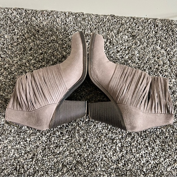 Fergalicious Strappy Suede Heeled Ankle Boots - Picture 5 of 7